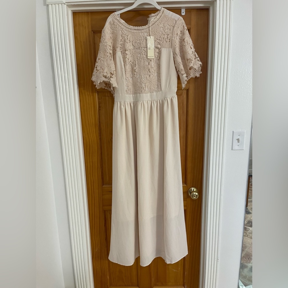 Roolee cream maxi dress